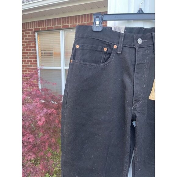 NWT Levi's 550 Men's Straight Jeans 34x31 Black Denim Cotton Relaxed Fit Stretch - Picture 3 of 13